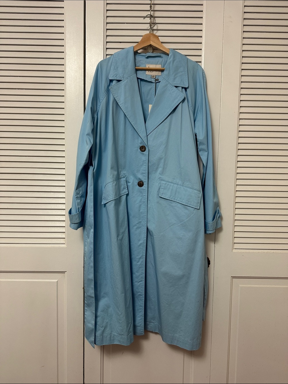a new day Light Blue Women's Trench Coat